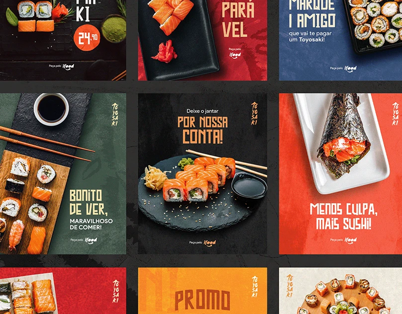 Design para as redes sociais da Toyosaki Sushi, por Alanis